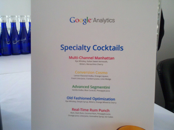 Google Analytics Specialty Cocktails